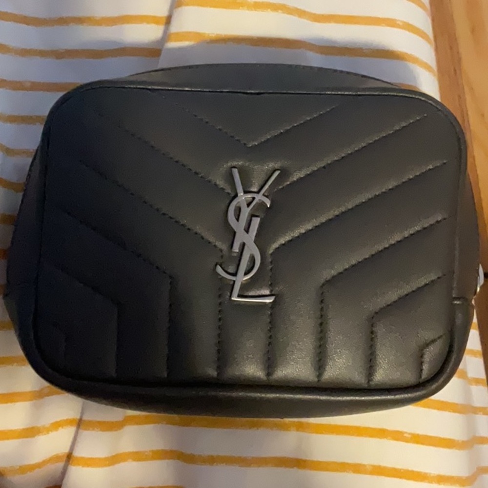 Yves Saint Laurent gray Quilted bag